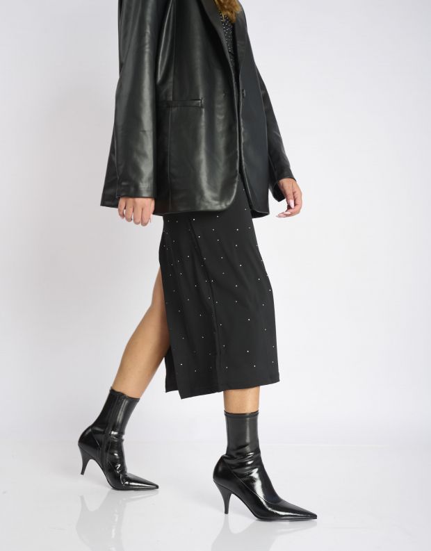 נעלי נשים - Jeffrey Campbell - מגפונים עם עקב LOOKER - שחור