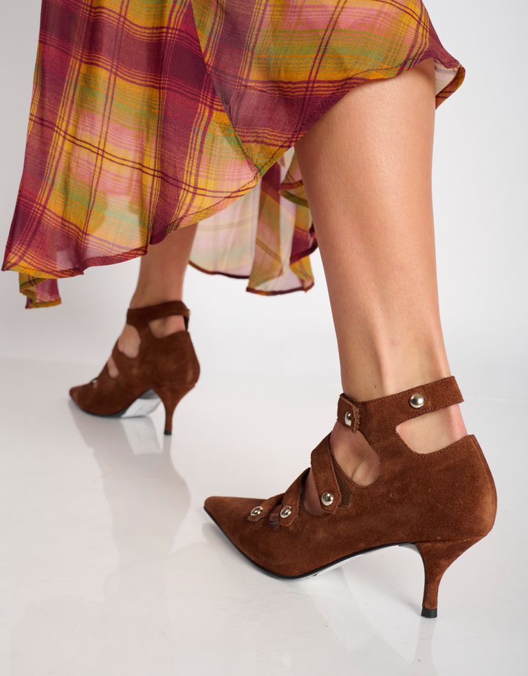 נעלי נשים - Jeffrey Campbell - נעלי עקב מזמש REPORTER - חום4