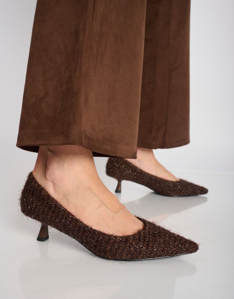 נעלי נשים - Bibi lou - נעלי סירה עם עקב LOBELIA - חום כהה2