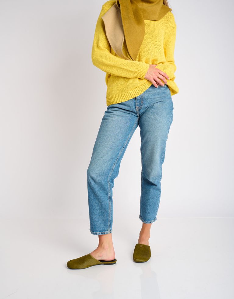 נעלי נשים - Bibi lou - כפכפים שטוחים MARANTA - חאקי3