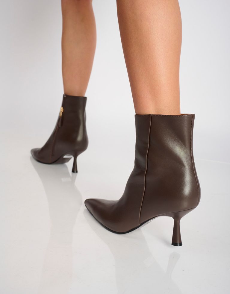 נעלי נשים - Bibi lou - מגפוני עקב SAKURA - חום כהה4