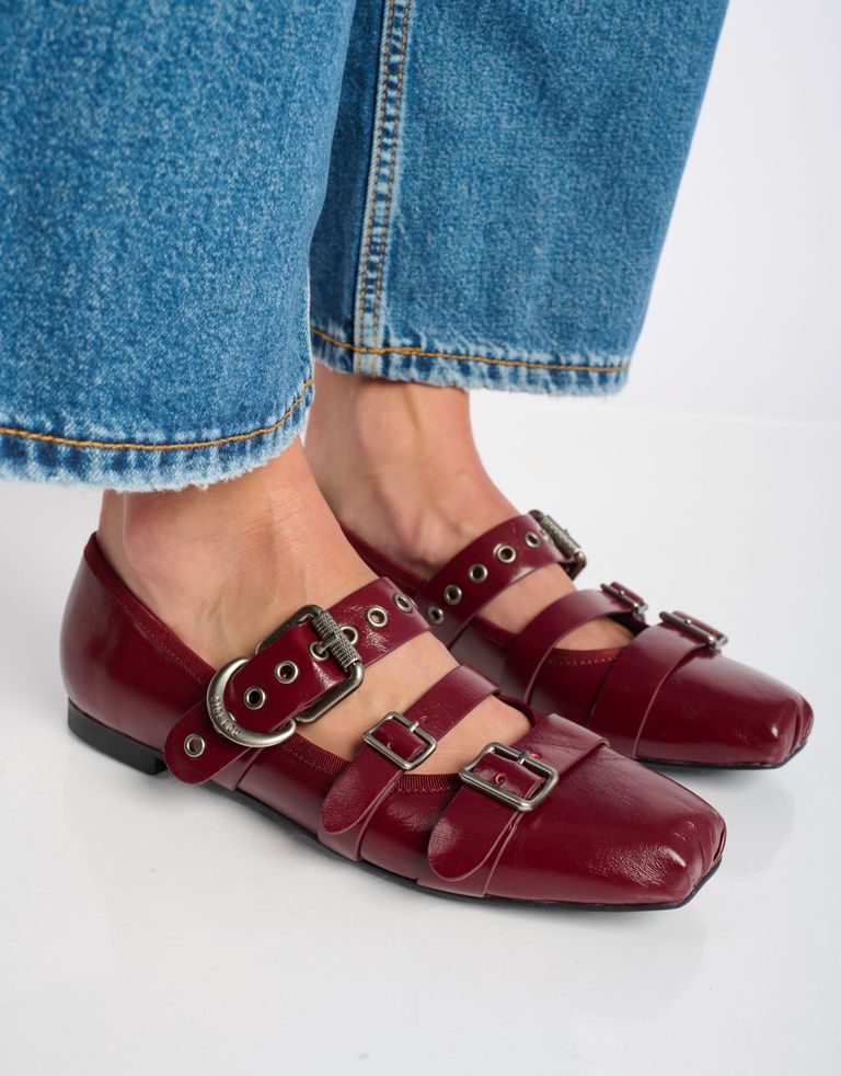 נעלי נשים - Bibi lou - נעלי סירה  שטוחות AGAVE - בורדו2