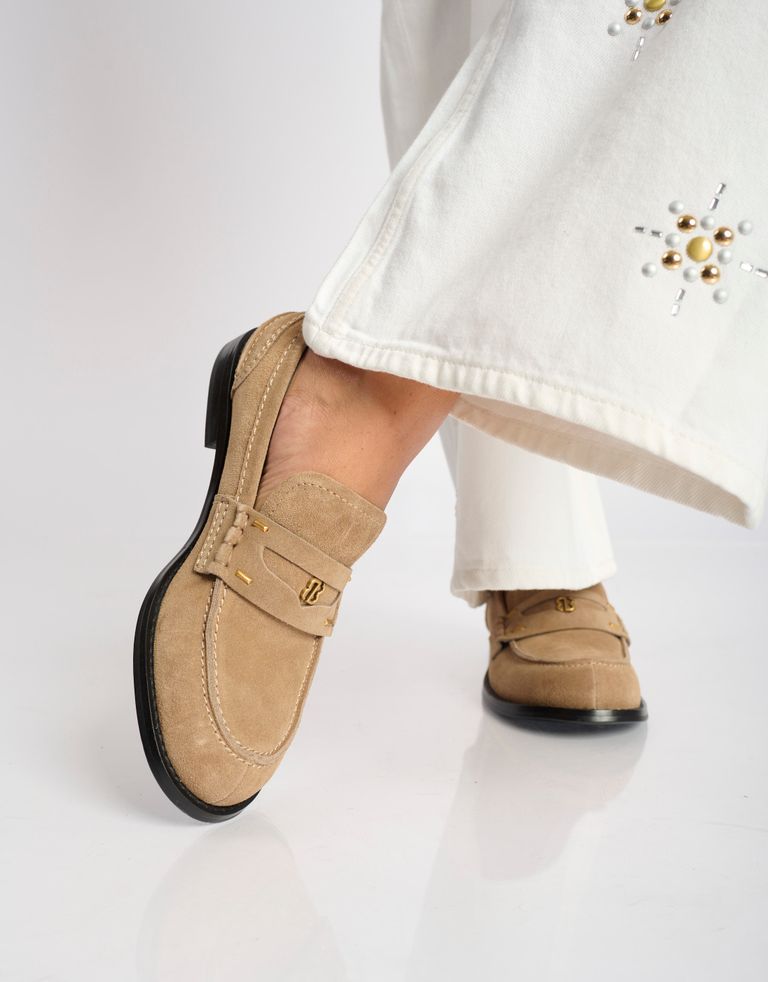 נעלי נשים - Bibi lou - נעלי מוקסין זמש DALIA - בז'3