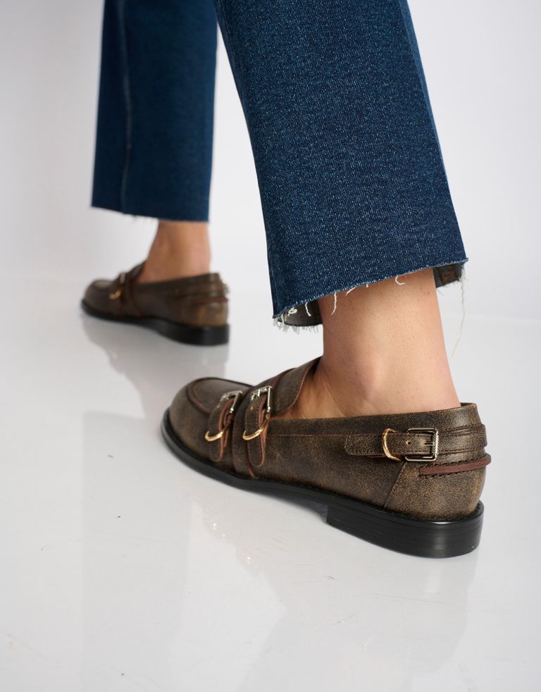 נעלי נשים - Bibi lou - נעלי מוקסין ANAIS - חום כהה4