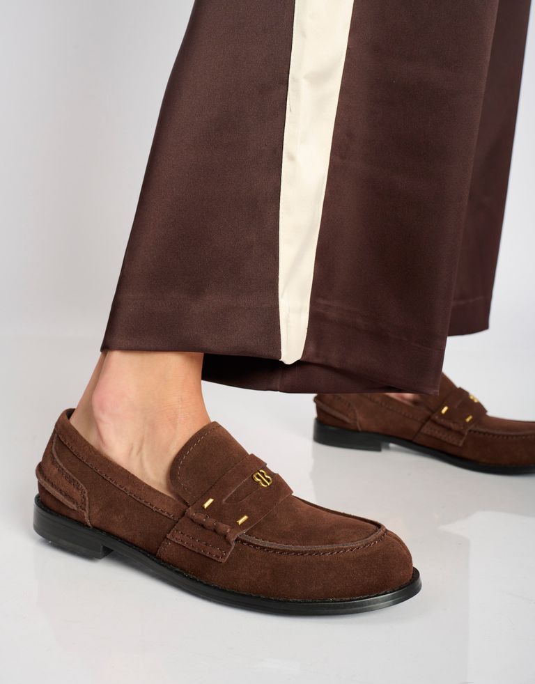 נעלי נשים - Bibi lou - נעלי מוקסין זמש DALIA - חום כהה4