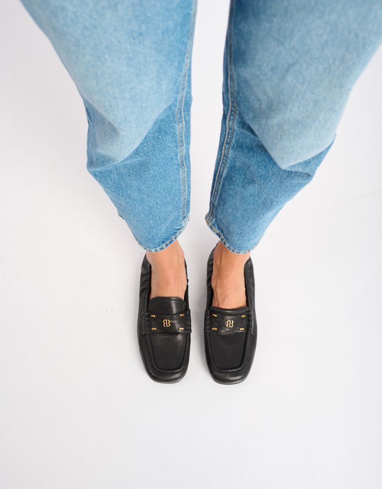 נעלי נשים - Bibi lou - נעלי מוקסין שטוחות DALIA - שחור1