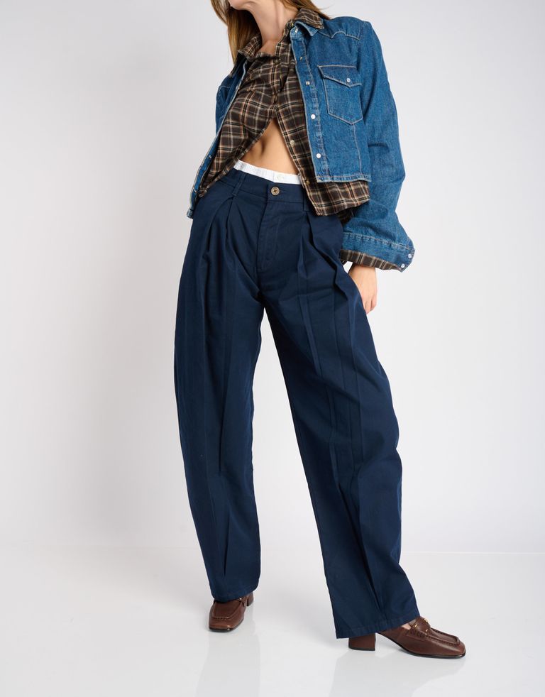 נעלי נשים - Bibi lou - נעלי מוקסין עם עקב DALIA - חום כהה2