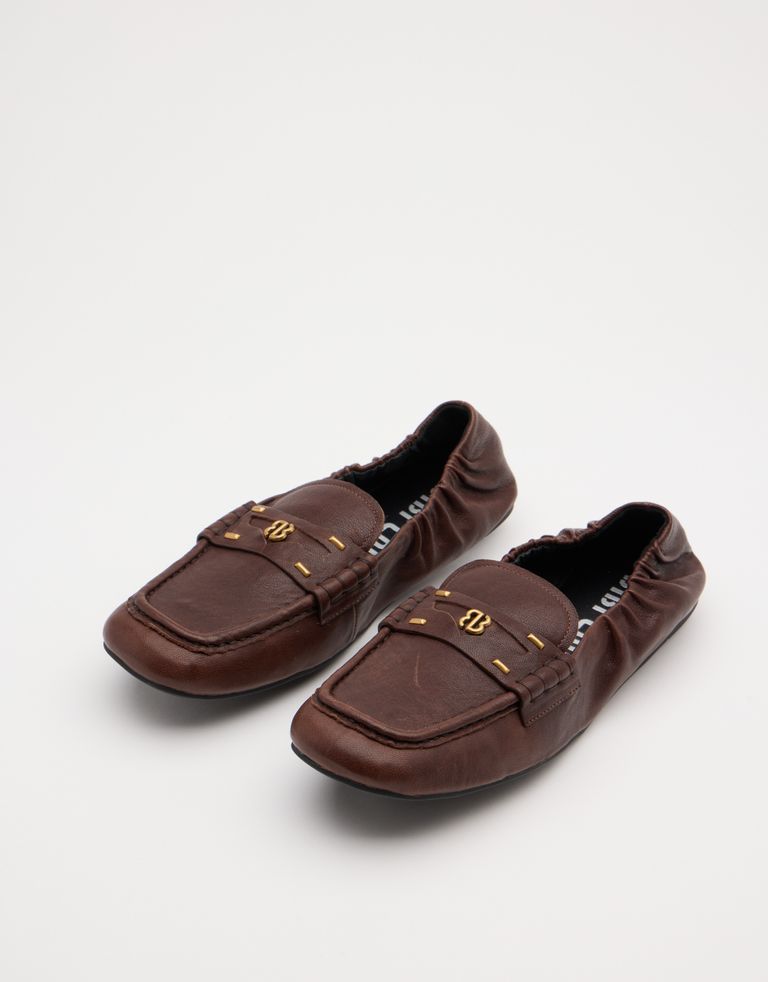 נעלי נשים - Bibi lou - נעלי מוקסין שטוחות DALIA - חום כהה2