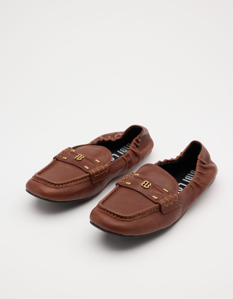 נעלי נשים - Bibi lou - נעלי מוקסין שטוחות DALIA - קוניאק3