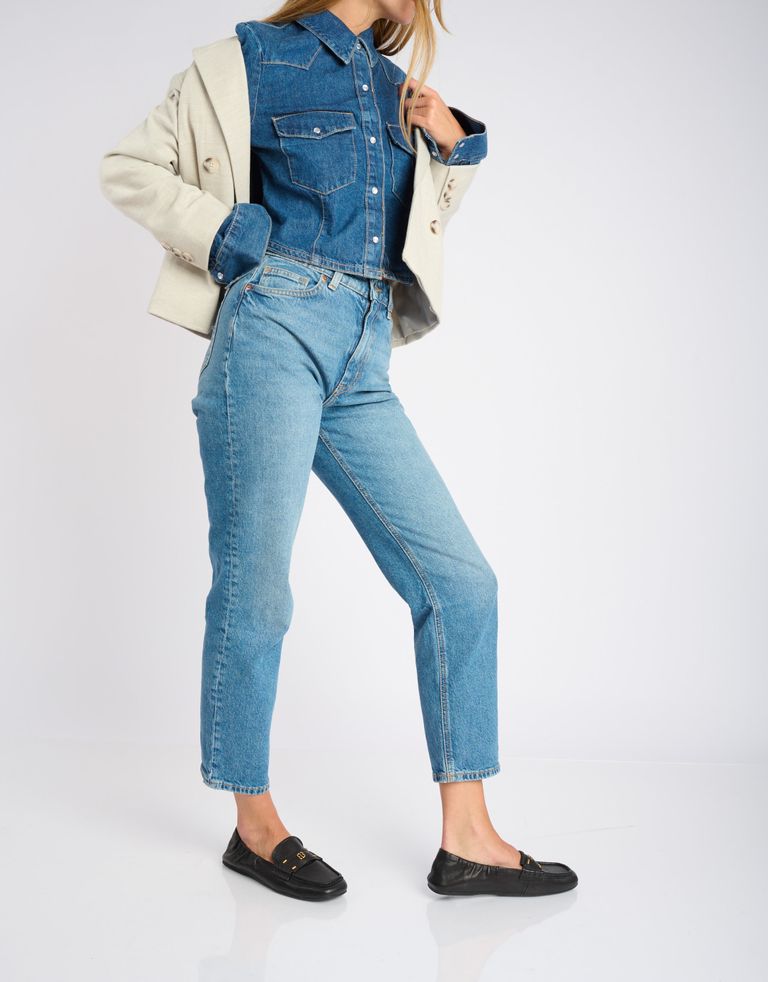 נעלי נשים - Bibi lou - נעלי מוקסין שטוחות DALIA - שחור4