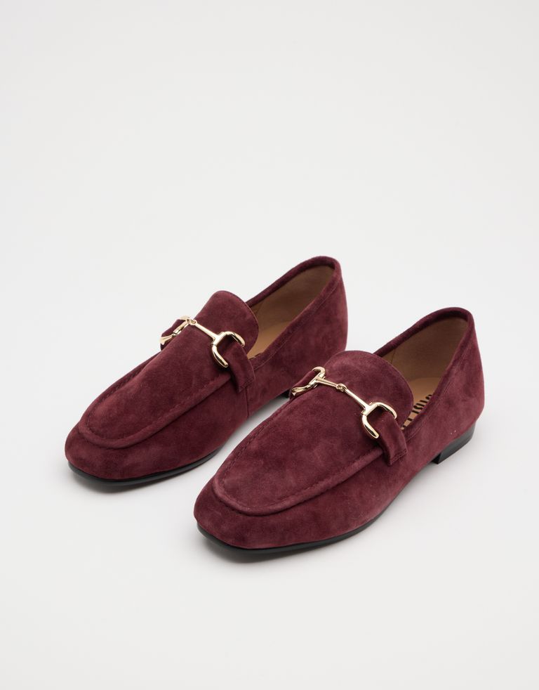 נעלי נשים - Bibi lou - נעלי מוקסין זמש ASHE - בורדו3