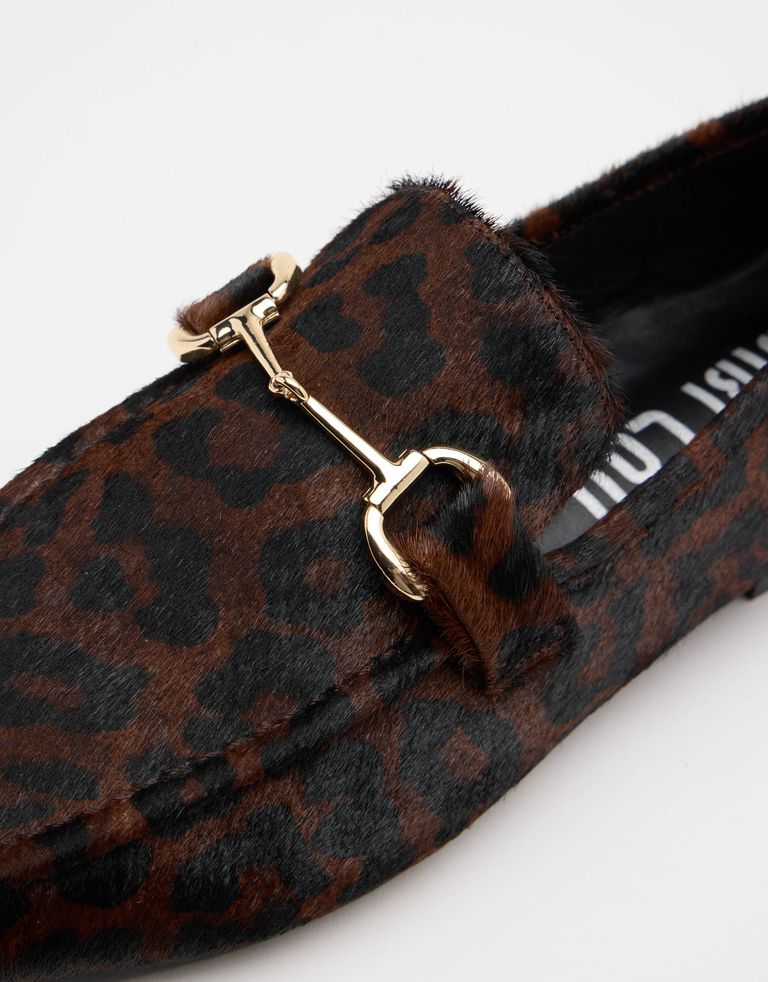 נעלי נשים - Bibi lou - נעלי מוקסין עם הדפס ASHE - נמר4