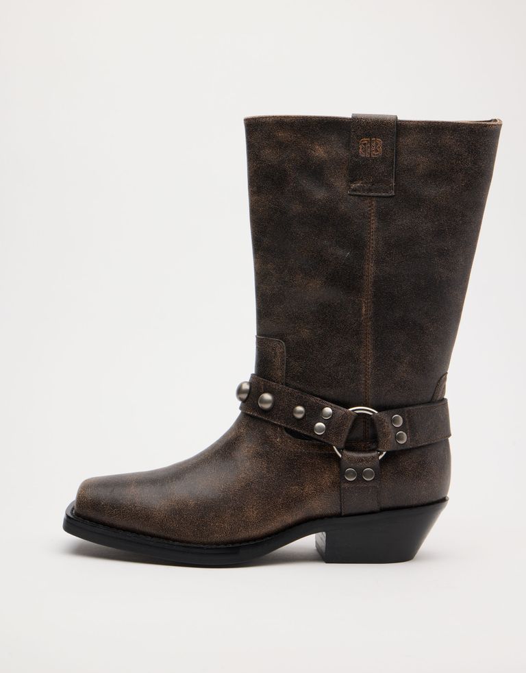 נעלי נשים - Bibi lou - מגפי בוקרים ANANDA - חום2