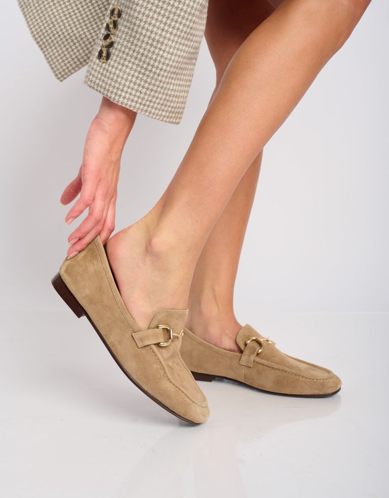 נעלי נשים - Bibi lou - נעלי מוקסין זמש ASHE - בז'4