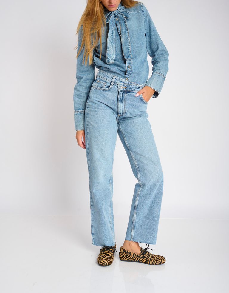 נעלי נשים - Bibi lou - נעלי מוקסין עם הדפס TANA - זברה2