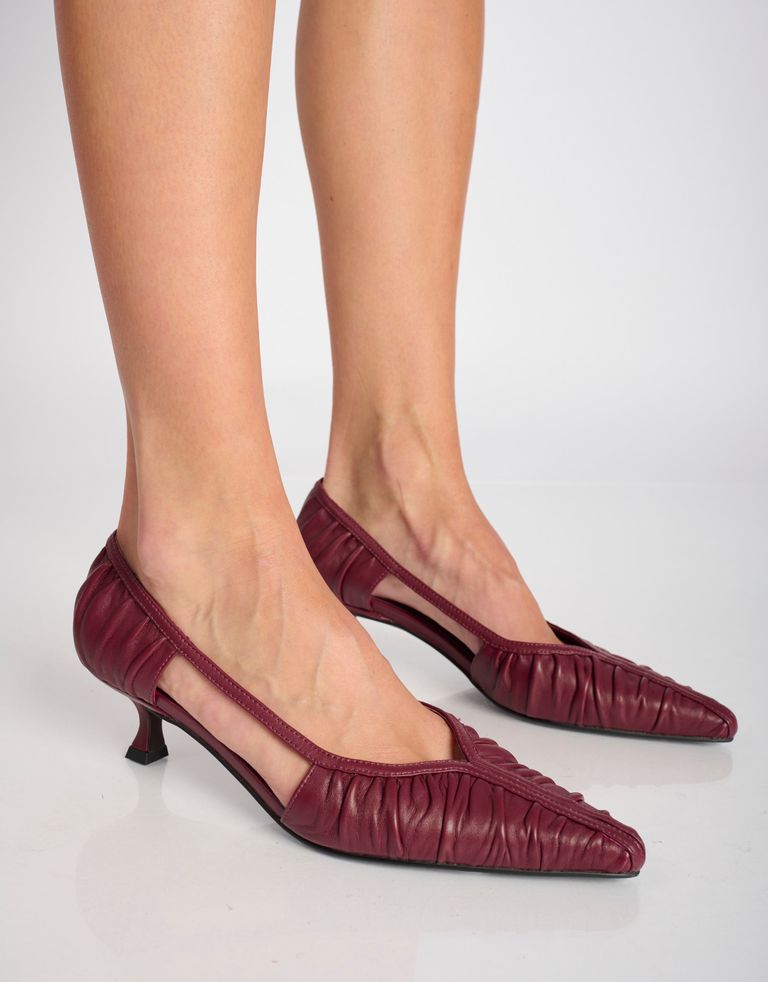נעלי נשים - Bibi lou - נעלי סירה עם עקב RIGEL - בורדו2