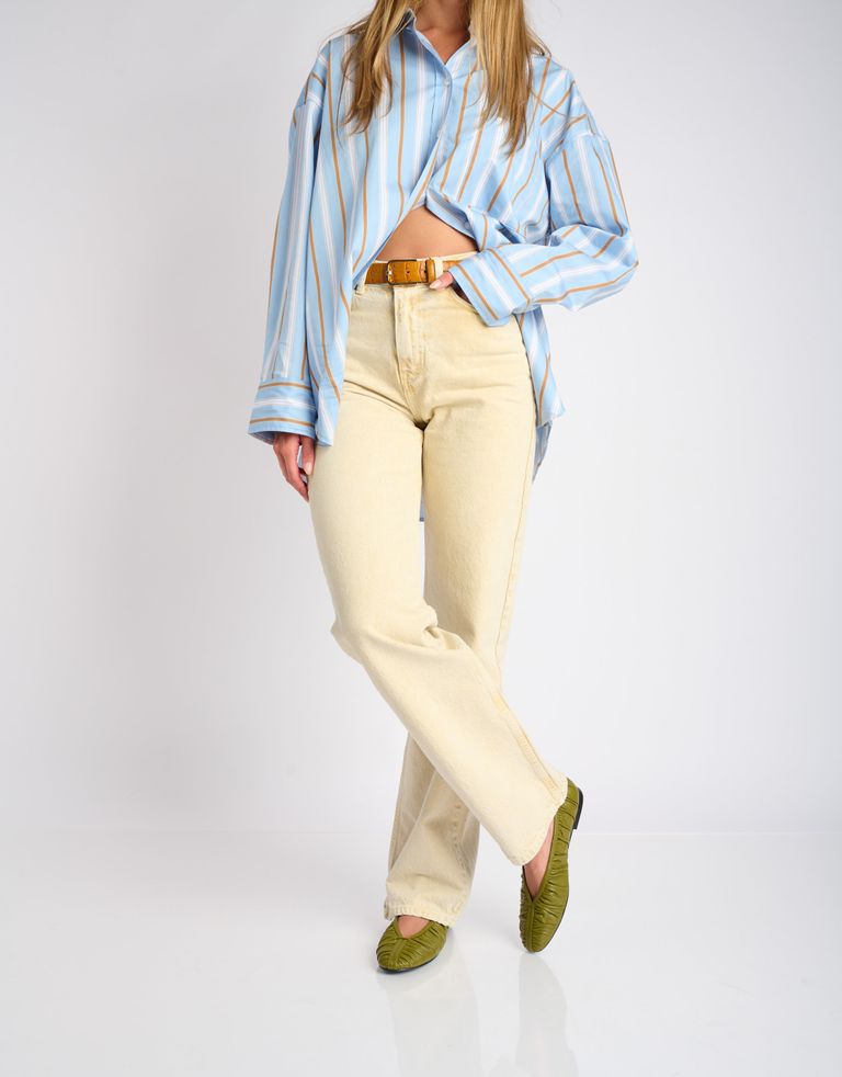 נעלי נשים - Bibi lou - נעלי סירה שטוחות RIGEL - חאקי2