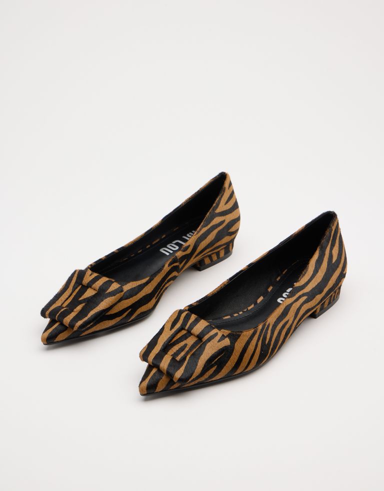 נעלי נשים - Bibi lou - נעלי סירה עם הדפס BONNIE - זברה3