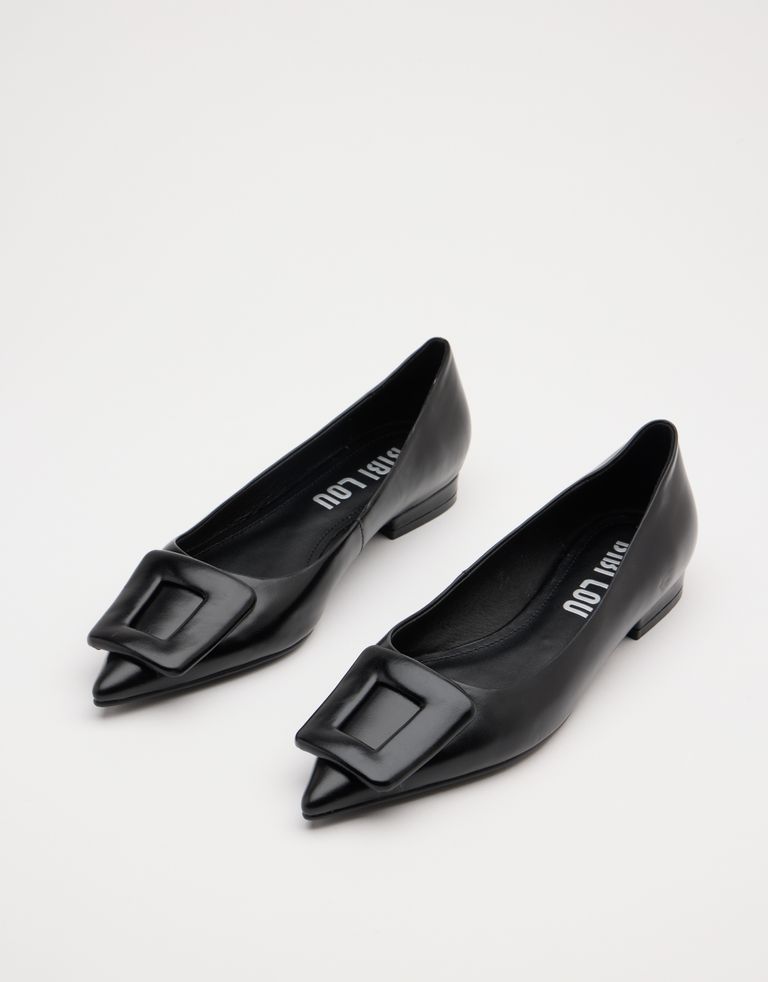 נעלי נשים - Bibi lou - נעלי סירה שטוחות BONNIE - שחור4