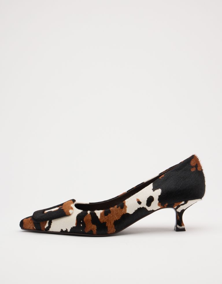 נעלי נשים - Bibi lou - נעלי עקב עם הדפס BONNIE - לבן   חום4