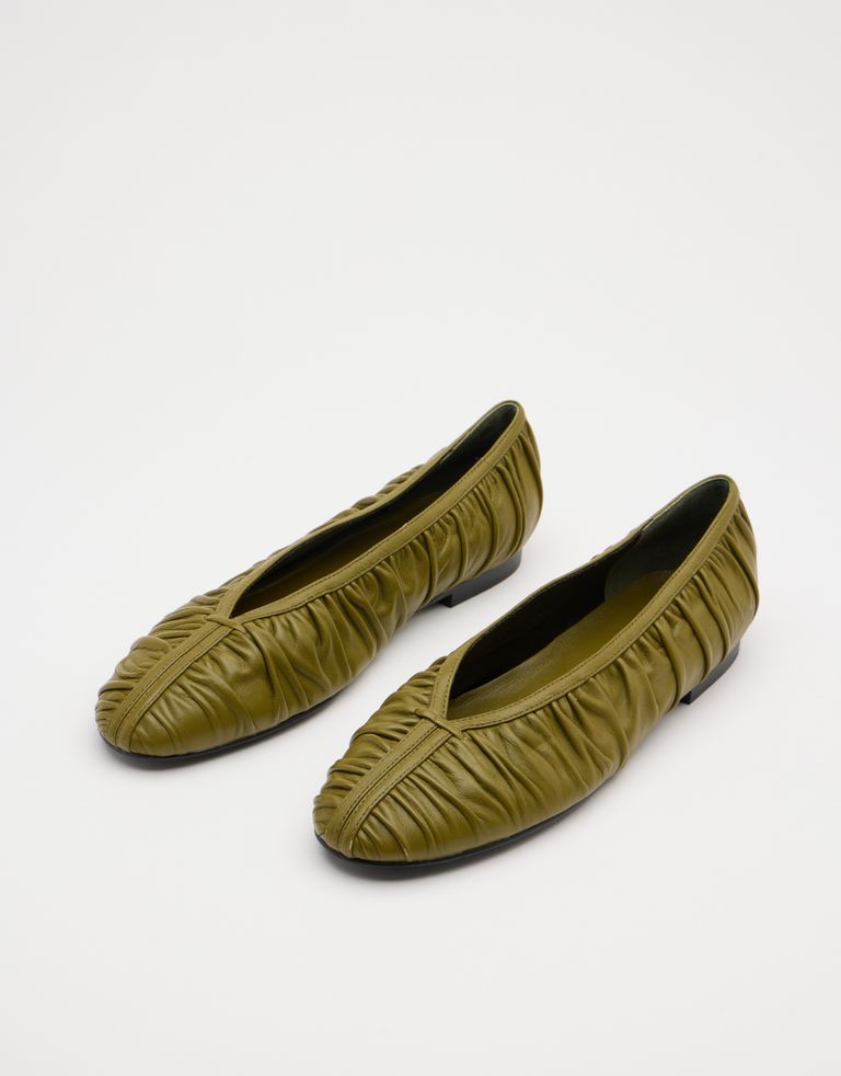 נעלי נשים - Bibi lou - נעלי סירה שטוחות RIGEL - חאקי3