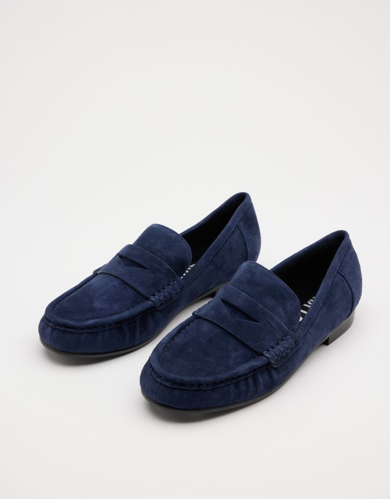 נעלי נשים - Bibi lou - נעלי מוקסין זמש LYRA - כחול4