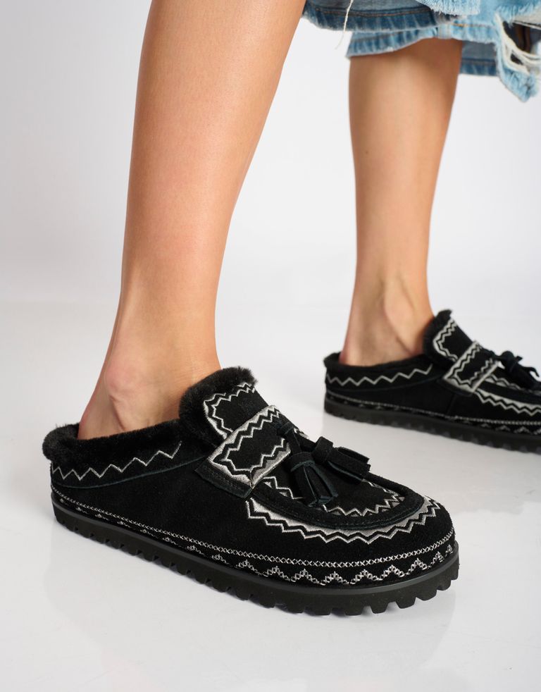 נעלי נשים - Bibi lou - כפכפי זמש MERAK - שחור2