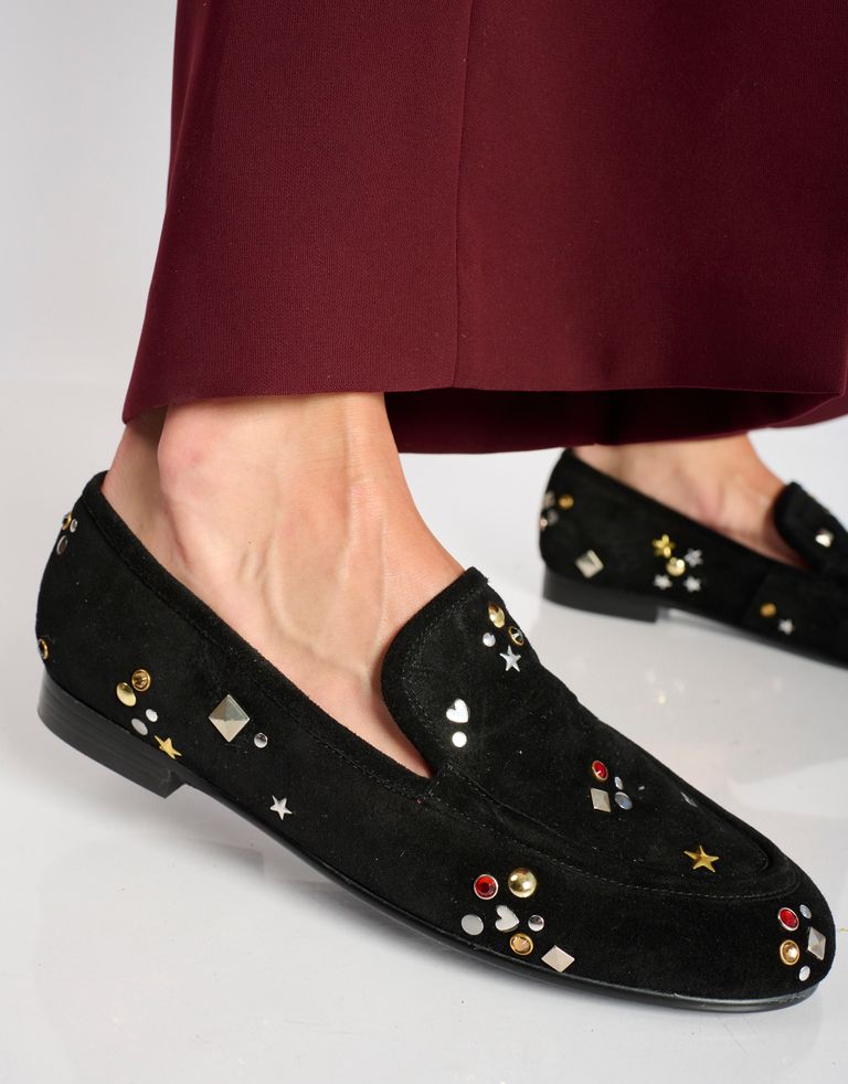 נעלי נשים - Bibi lou - נעלי מוקסין ניטים MIZAR - שחור3