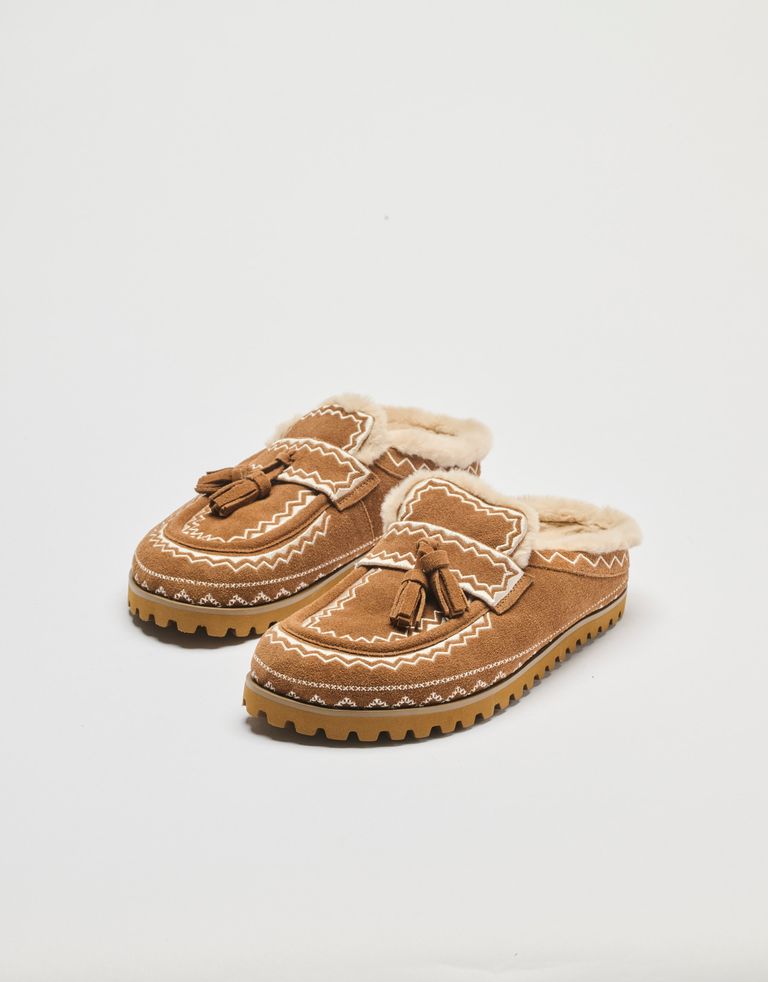 נעלי נשים - Bibi lou - כפכפי זמש MERAK - קאמל3