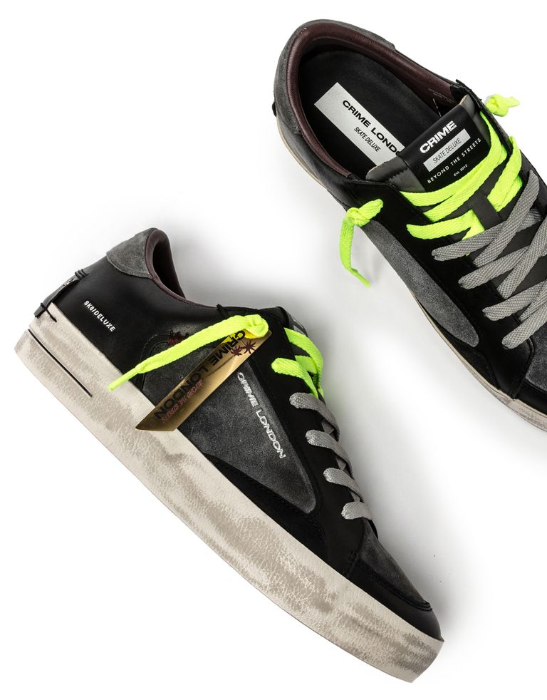 נעלי גברים - Crime London - סניקרס ALBIE - שחור אפור3