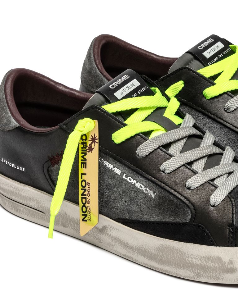 נעלי גברים - Crime London - סניקרס ALBIE - שחור אפור4