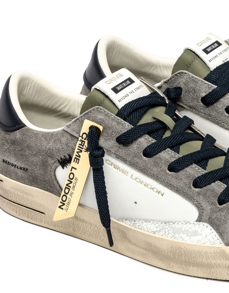 נעלי גברים - Crime London - סניקרס ALBIE - לבן   אפור4