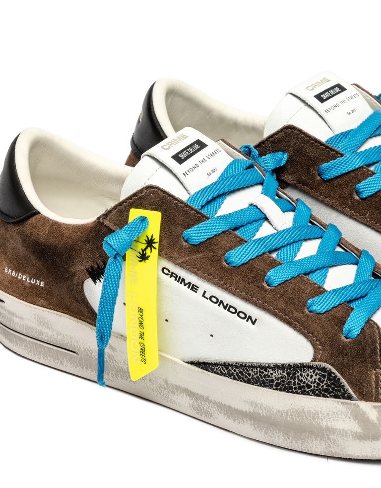 נעלי גברים - Crime London - סניקרס ALBIE - חום   לבן4