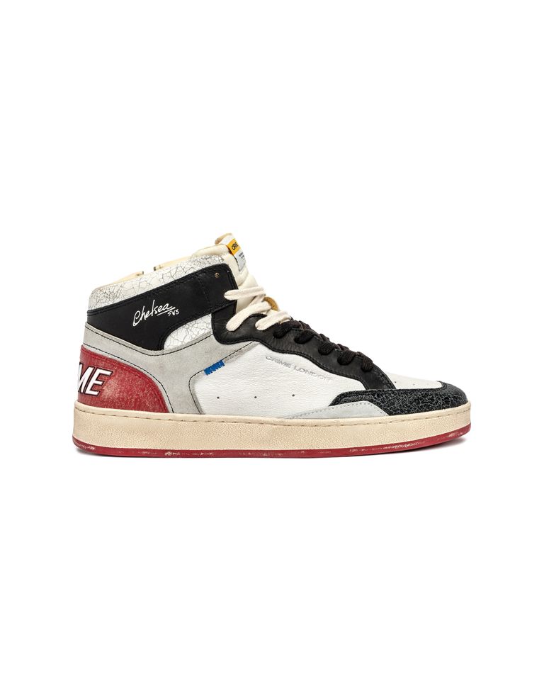 נעלי גברים - Crime London - סניקרס גבוהות LENNOX - לבן   שחור1