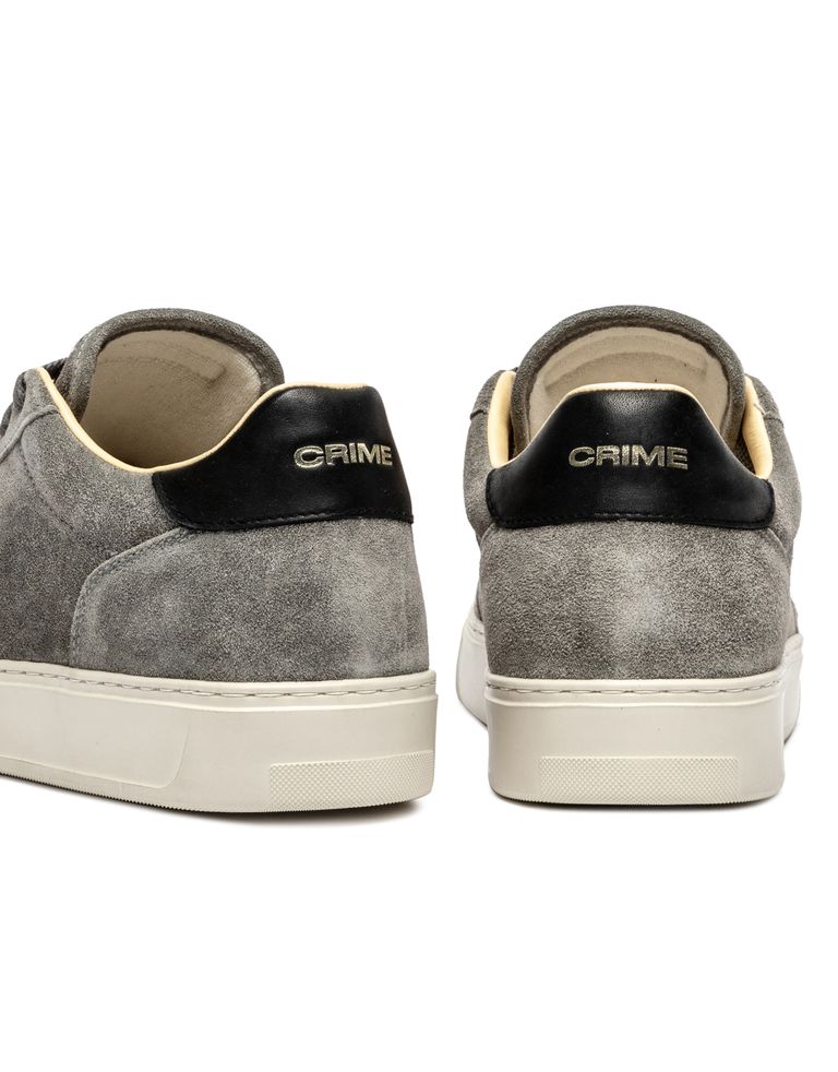 נעלי גברים - Crime London - סניקרס זמש BOB - אפור3