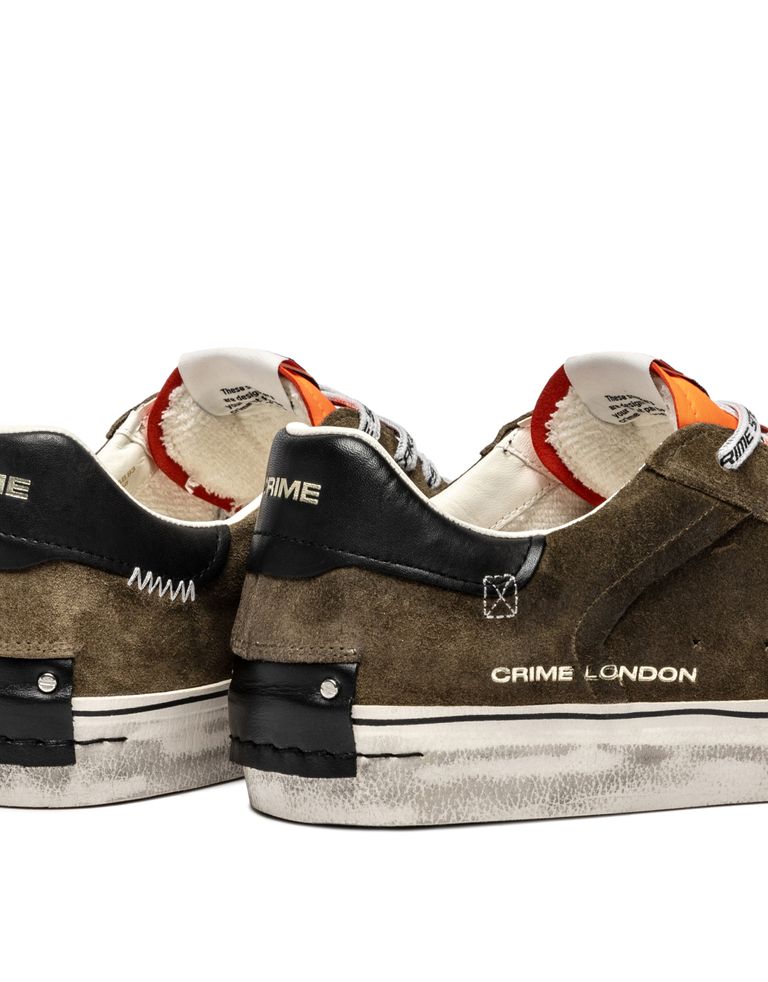 נעלי גברים - Crime London - סניקרס זמש BONO - חאקי4