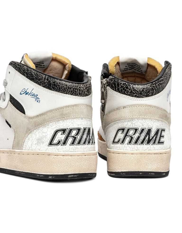 נעלי גברים - Crime London - סניקרס גבוהות LENNOX - לבן3