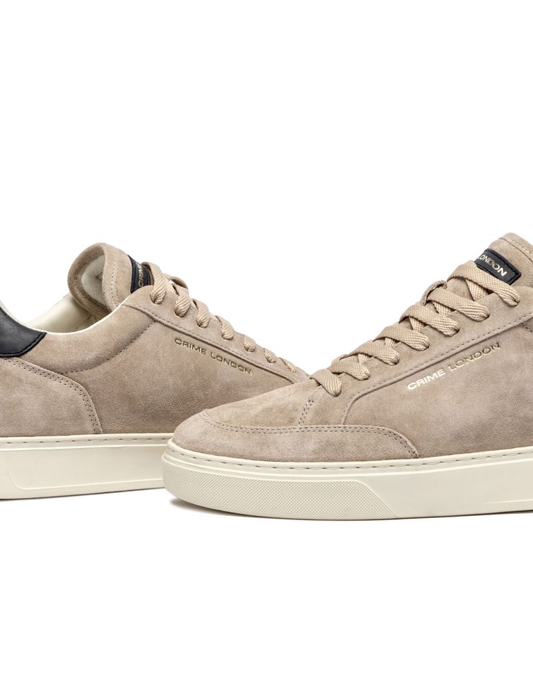 נעלי גברים - Crime London - סניקרס זמש BOB - בז'4