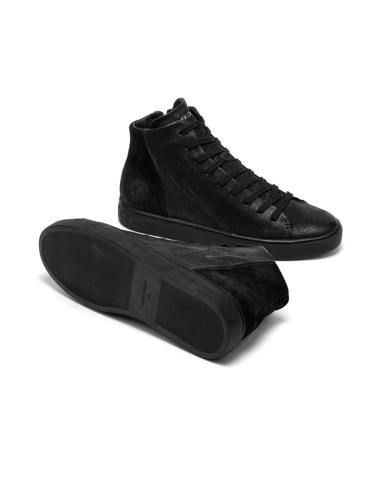 נעלי גברים - Crime London - סניקרס גבוהות KANE - שחור4