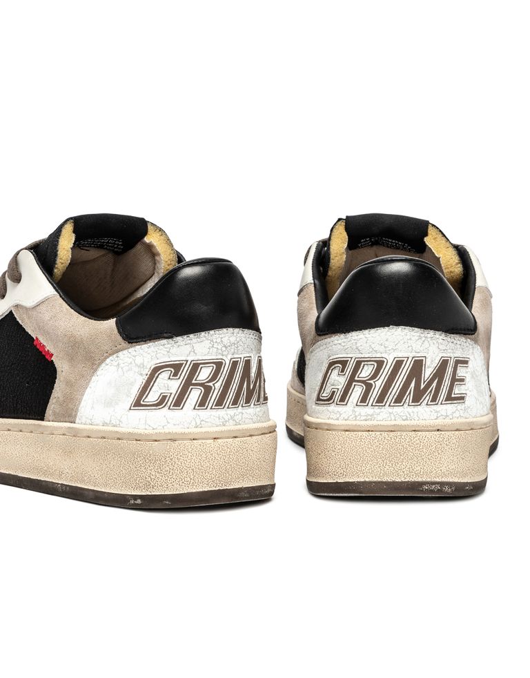 נעלי גברים - Crime London - סניקרס LENNOX - שחור לבן3