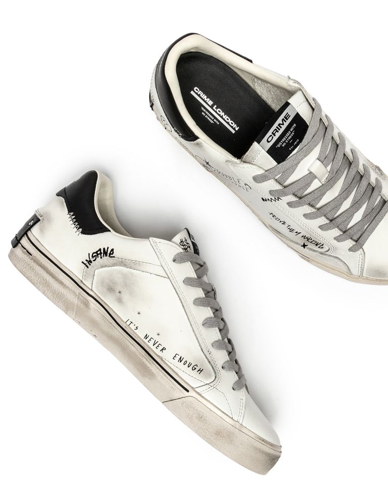 נעלי גברים - Crime London - סניקרס TOMMY - לבן3