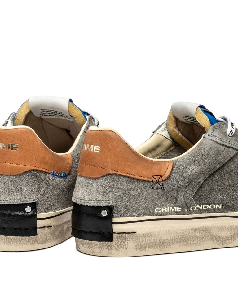 נעלי גברים - Crime London - סניקרס זמש BONO - אפור4