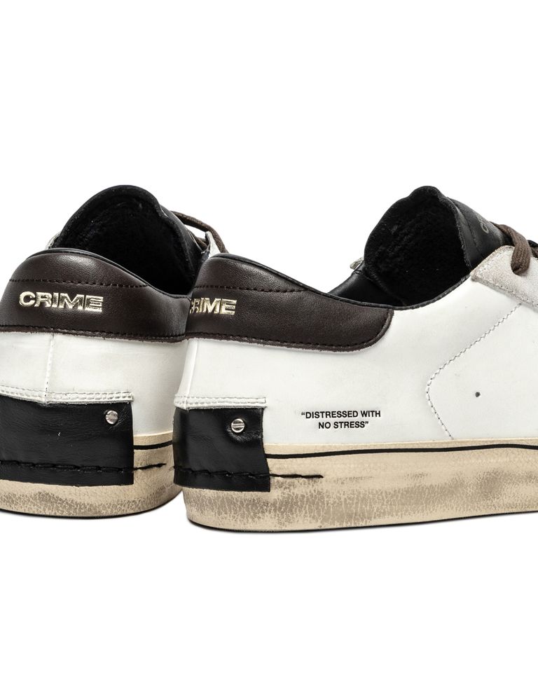 נעלי גברים - Crime London - סניקרס TOMMY - לבן   שחור4