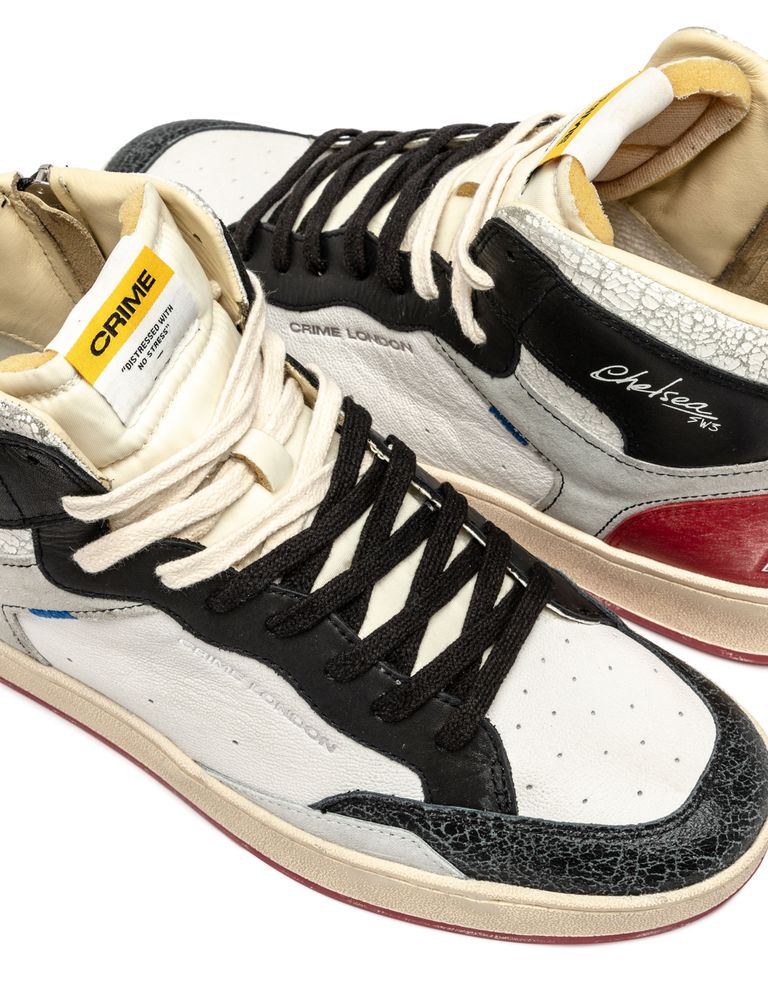 נעלי גברים - Crime London - סניקרס גבוהות LENNOX - לבן   שחור4