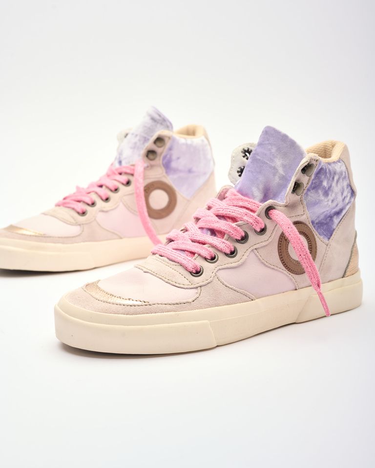 נעלי נשים - Aro - סניקרס גבוהות מעור EMMA - לילך2