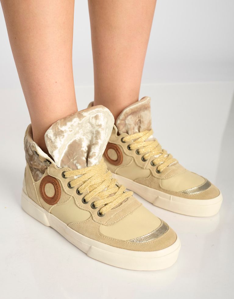 נעלי נשים - Aro - סניקרס גבוהות מעור EMMA - בז'3