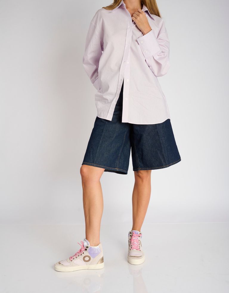 נעלי נשים - Aro - סניקרס גבוהות מעור EMMA - לילך3