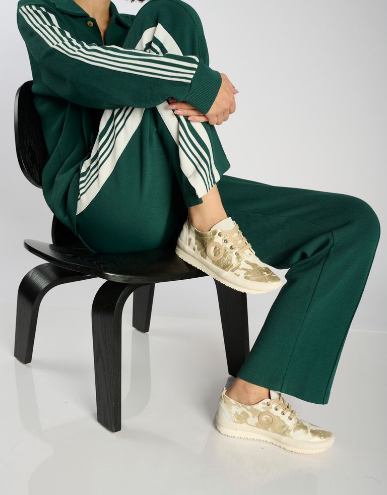 נעלי נשים - Aro - סניקרס עם הדפס JAQ - לבן   זהב2