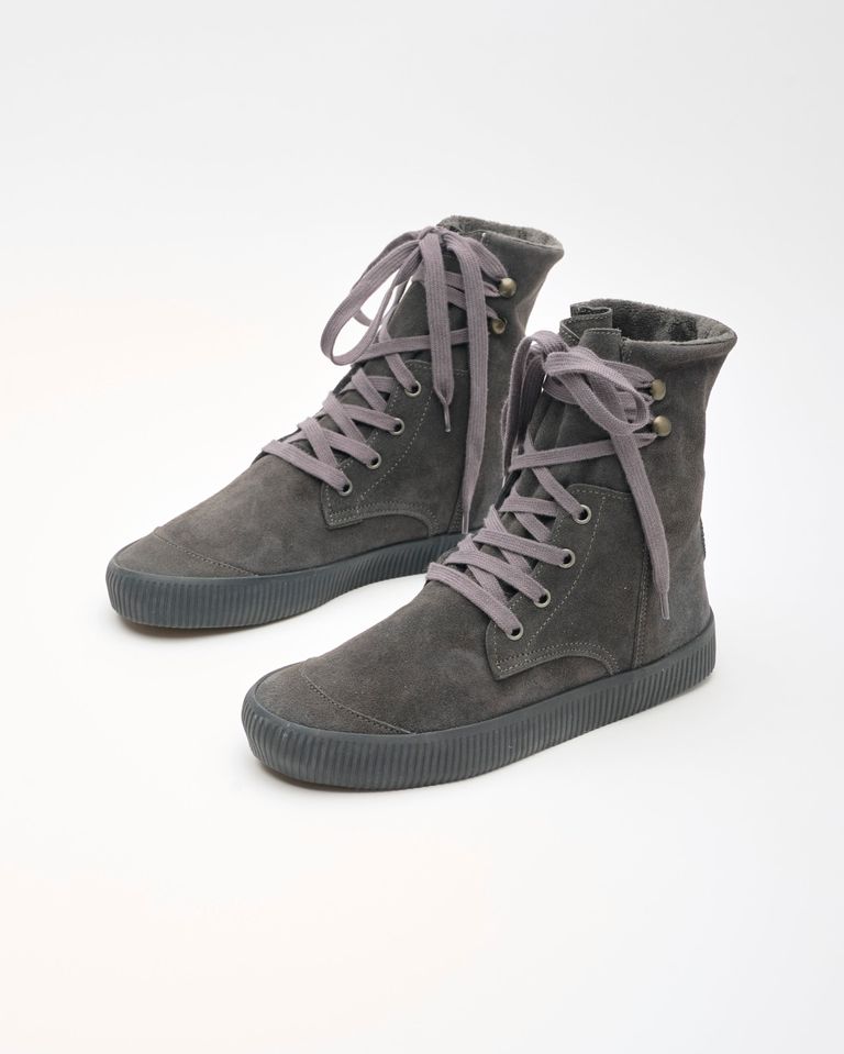 נעלי נשים - Aro - מגפוני זמש שרוכים NOELLE - אפור2