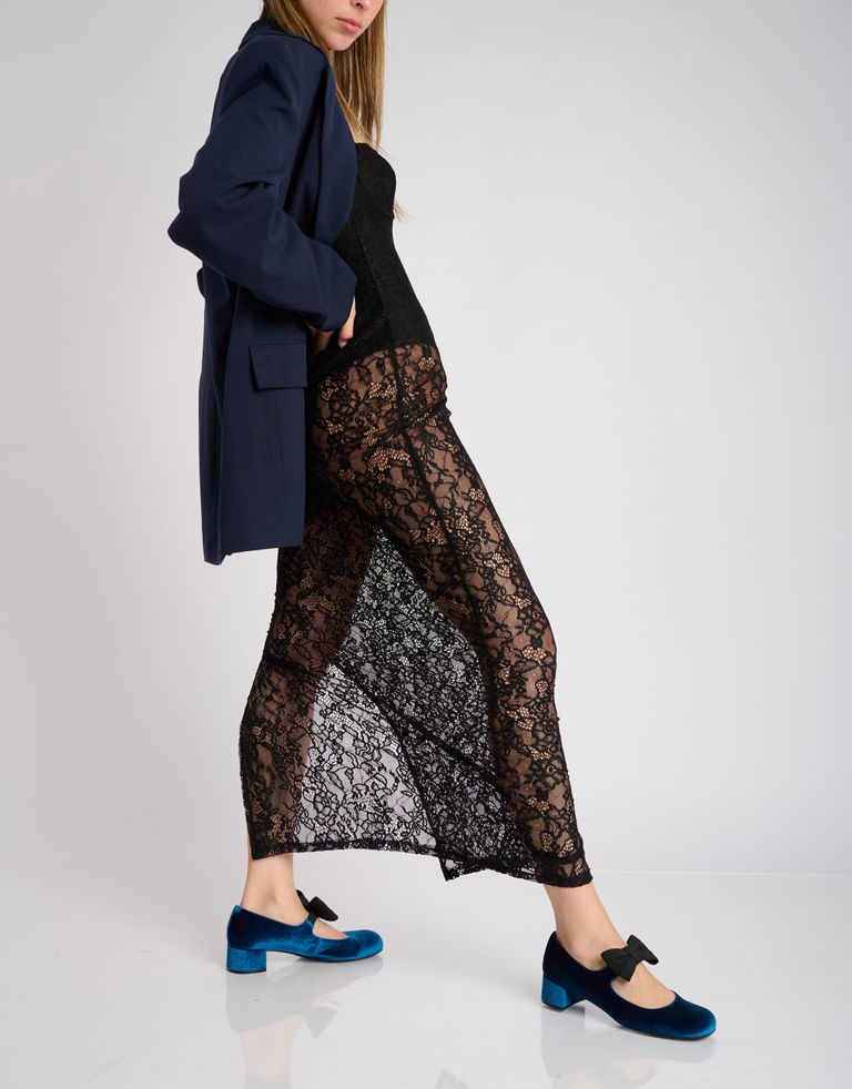 נעלי נשים - Jeffrey Campbell - נעלי בובה מקטיפה CLASSY B - כחול3